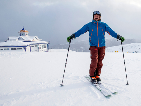 Kronprins Haakon i skianlegget i Stranda. Foto: Cornelius Poppe / NTB scanpix
